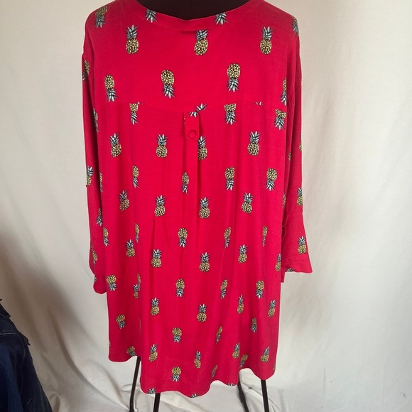 Torrid Harper Rayon Slub Pullover 3/4 Sleeve Blouse sz 5/5x - Picture 8 of 9